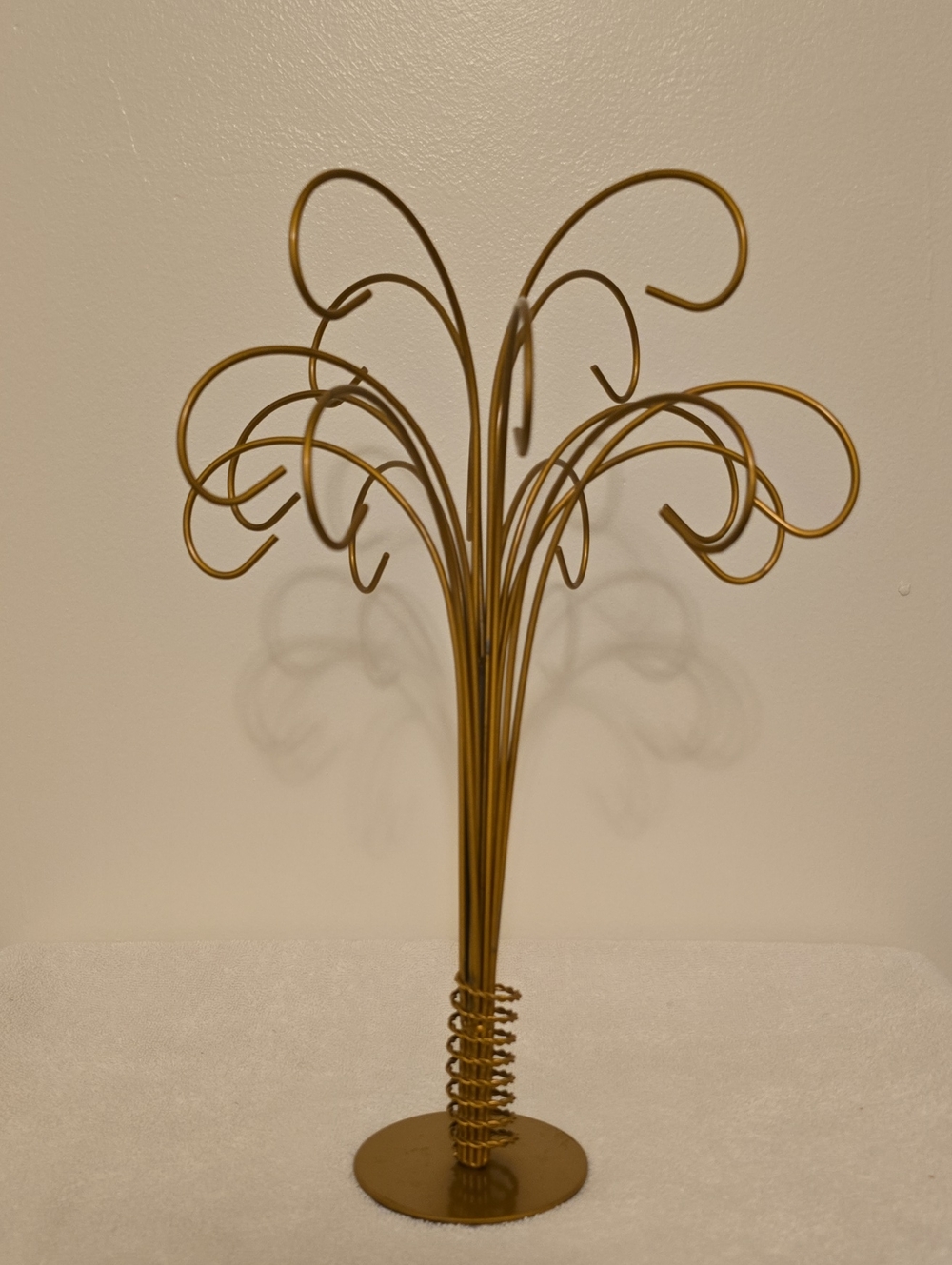 Gold-Tone Metal Fountain-Style Ornament Display Tree
